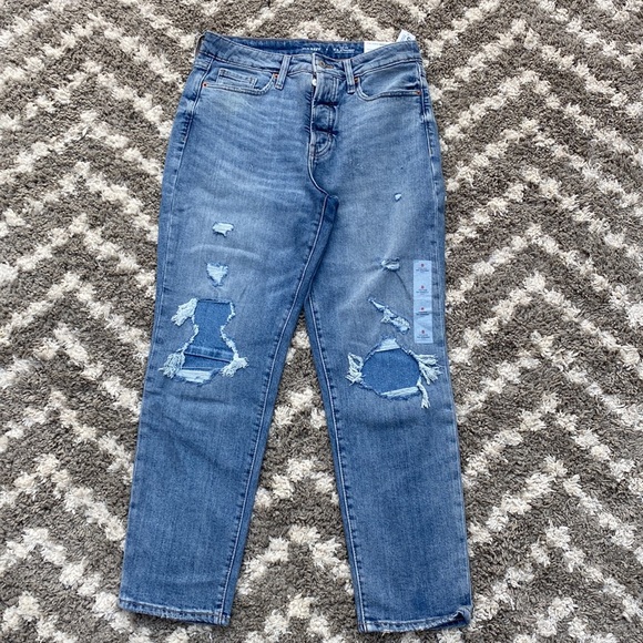Old Navy Button Fly O.G. Straight Denim Jeans size 8 High Rise - Picture 3 of 13